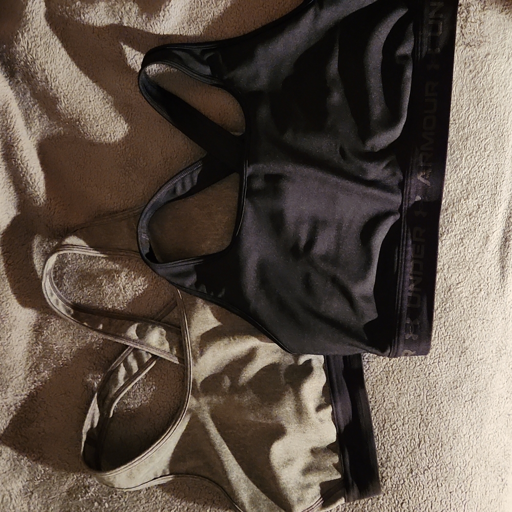 2 Under Armour Crossback Sport Bras XL